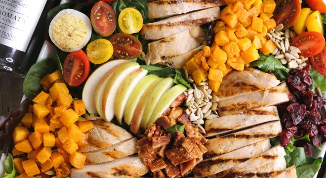 Fall Chicken Salad with Balsamic Dressing