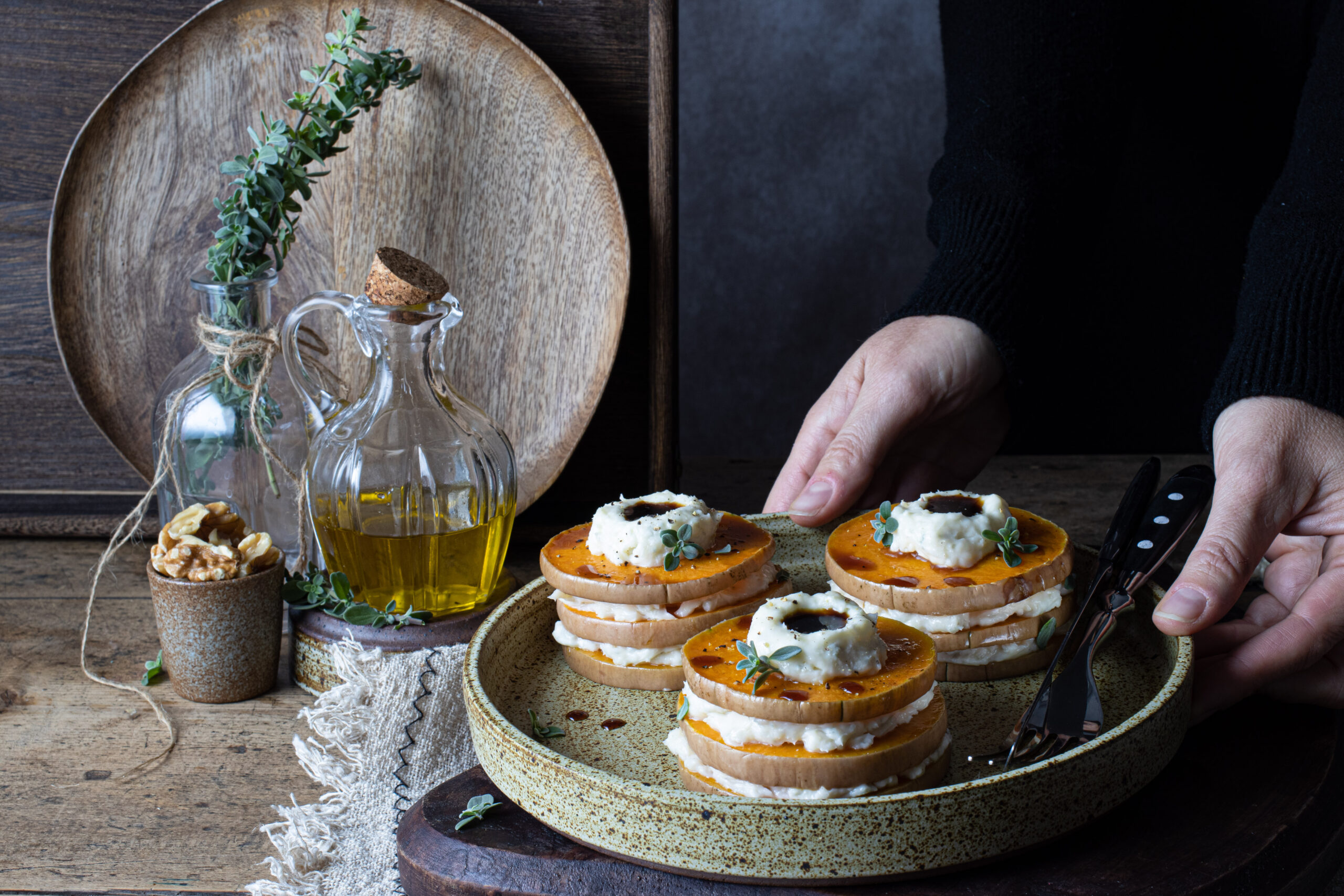 Butternut Squash Millefeuille With Gorgonzola, Marjoram & Balsamic - De Nigris 1889