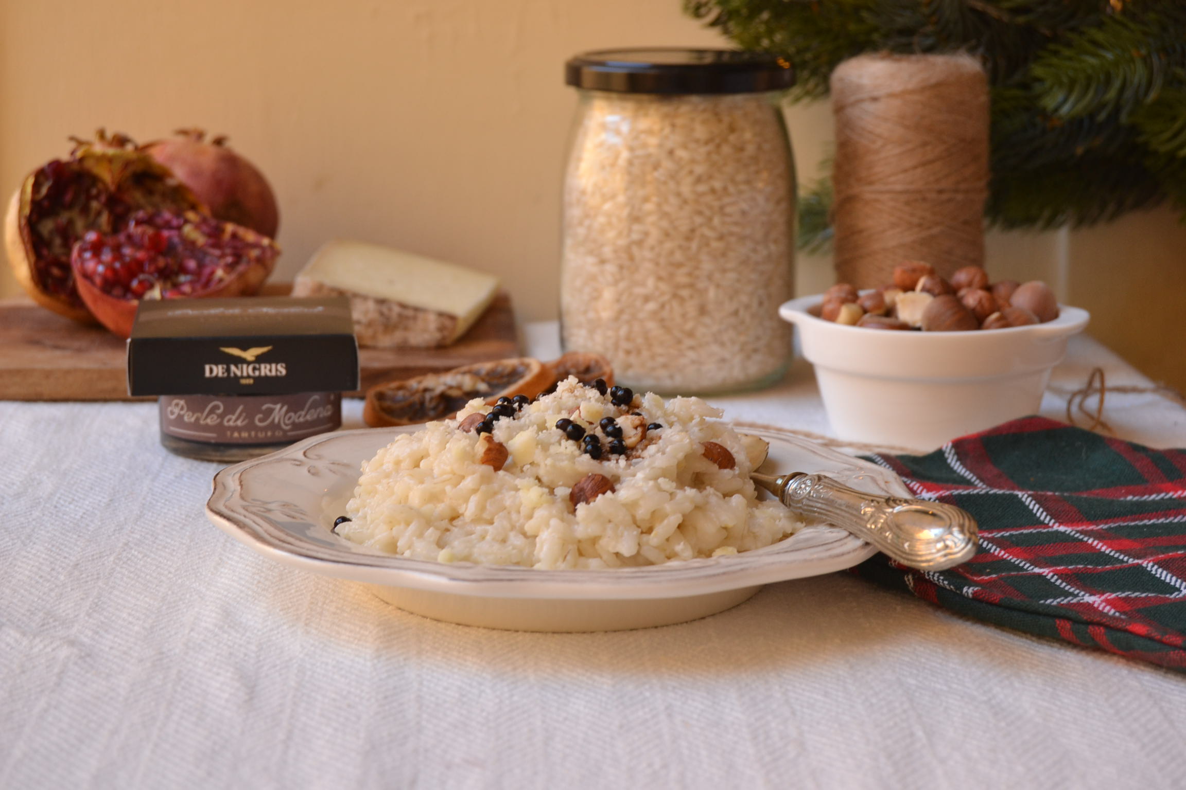 Risotto al Castemagno, Nocciole e Perle al Tartufo Bianco