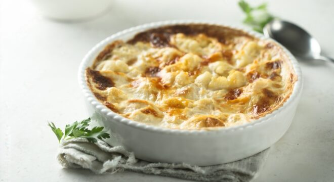 Cauliflower Cheese with Apple Cider Vinegar