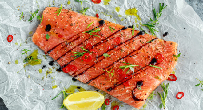 Paper Baked Balsamic Salmon