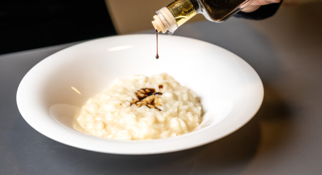 Risotto al Parmigiano 24 Mesi con Condimento 12 Travasi