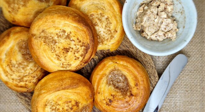 Balsamic and Garlic Croissant Swirls