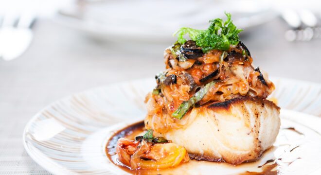 Pan Fried Cod with Balsamic Salsa