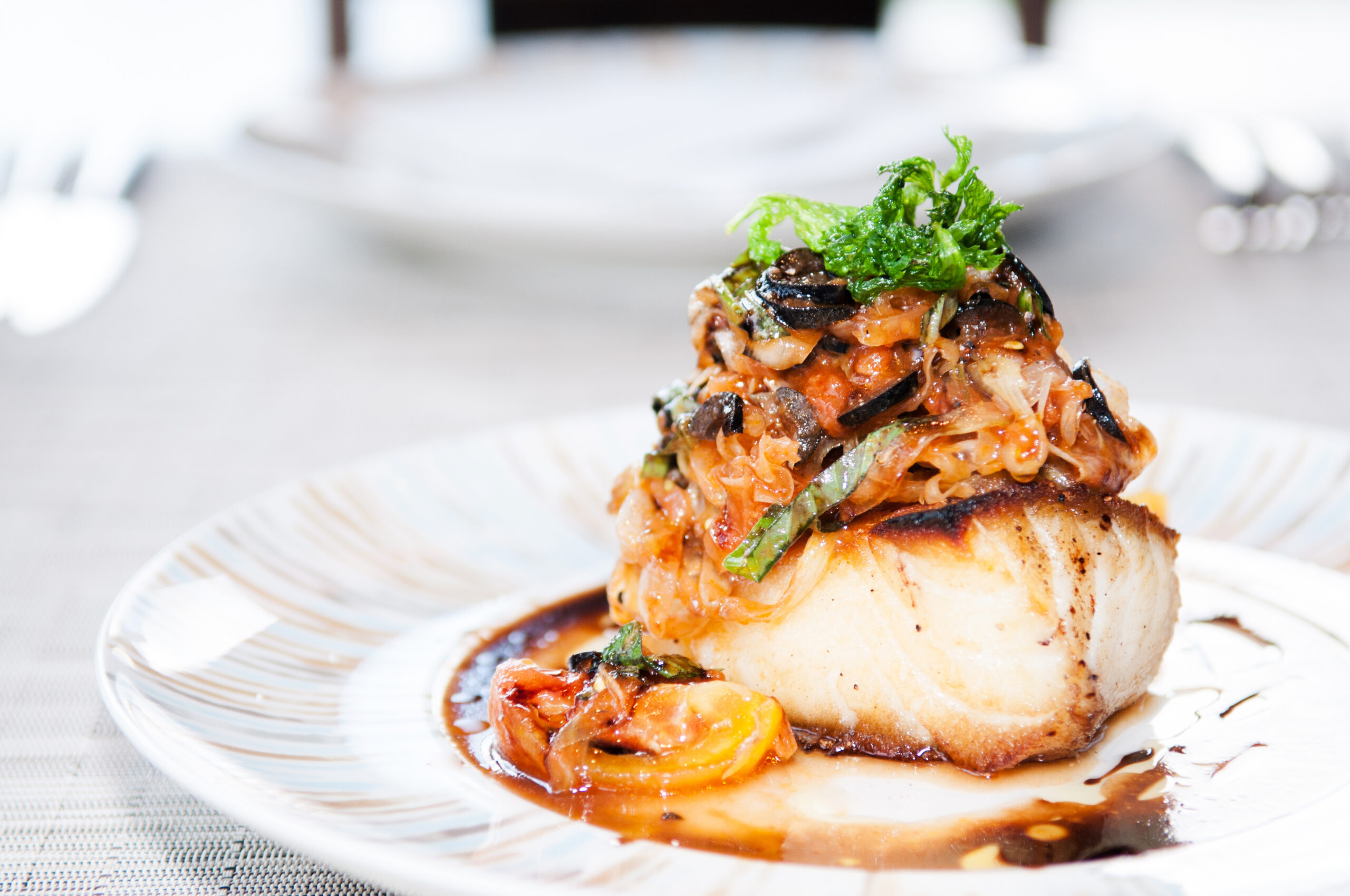 Pan Fried Cod with Balsamic Salsa - De Nigris 1889