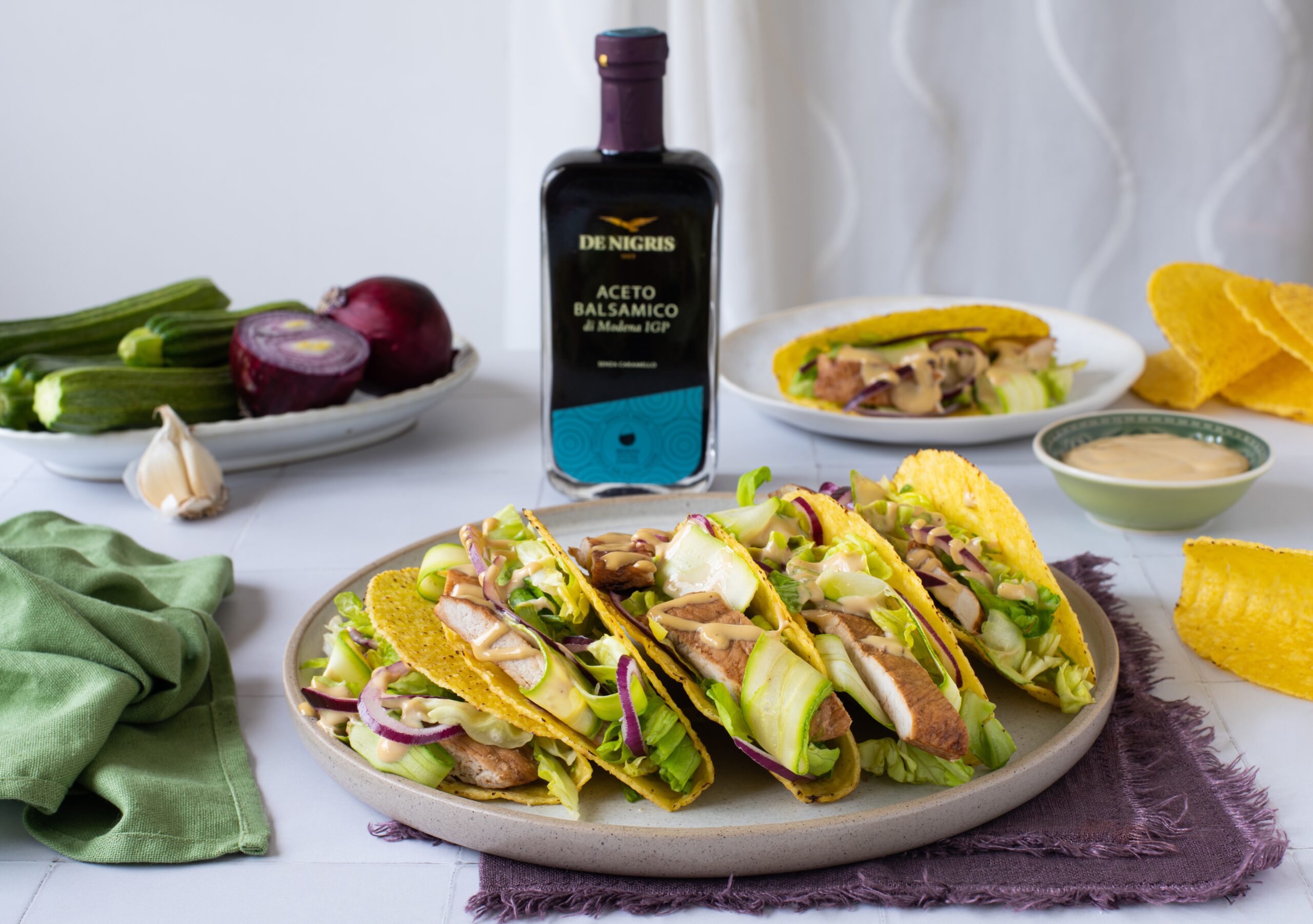 Tacos con Pollo e Maionese al Balsamico