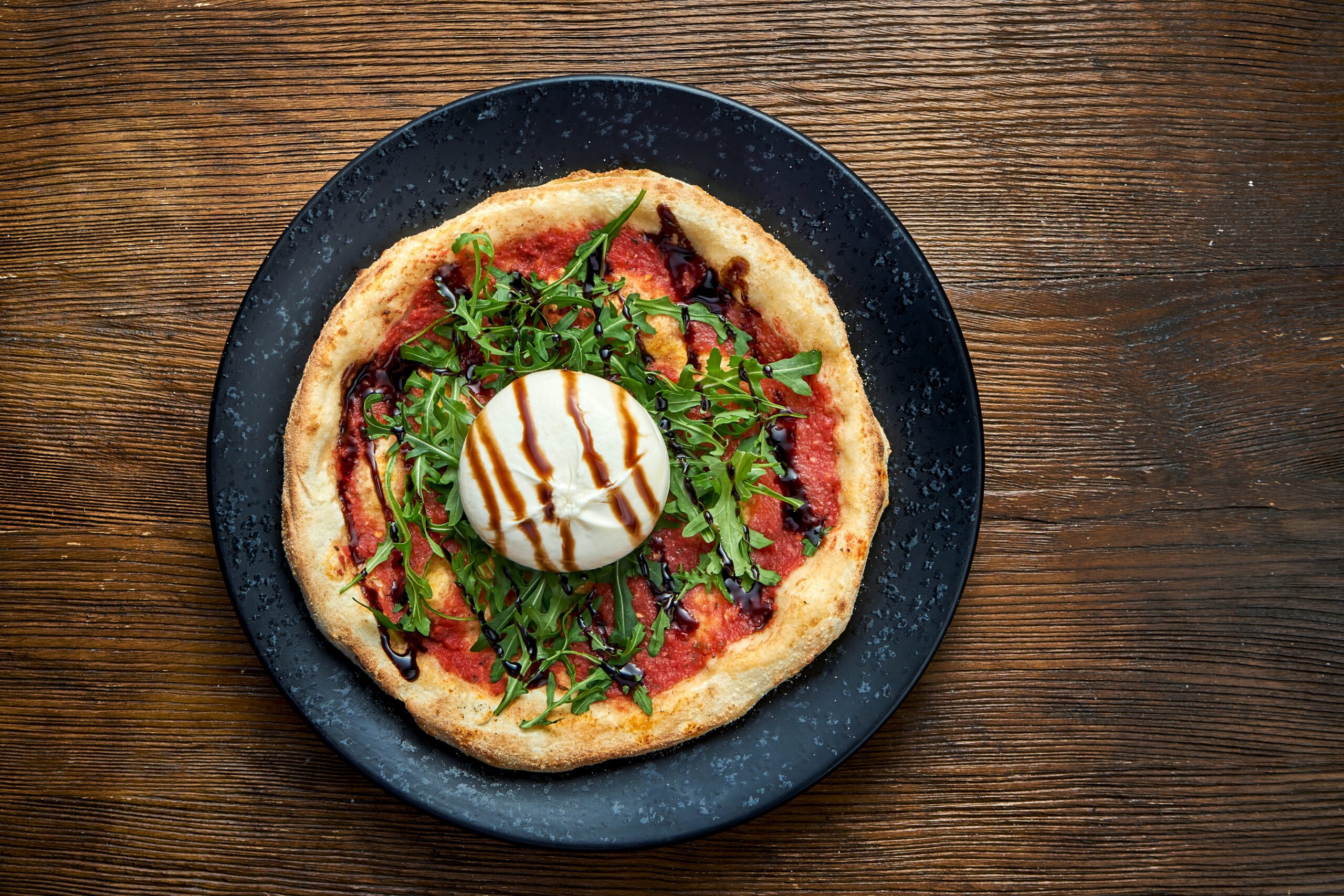 Burrata Pizza with Balsamic Drizzle - De Nigris 1889