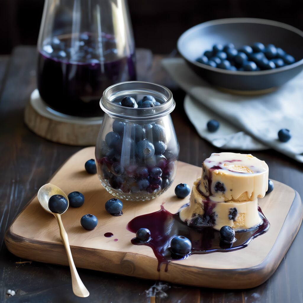 Zabaglione Ice Cream with Balsamic Blueberries De Nigris 1889