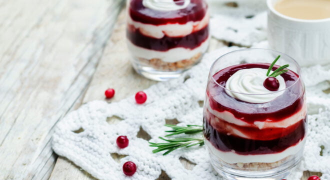 Balsamic Cranberry Parfait​