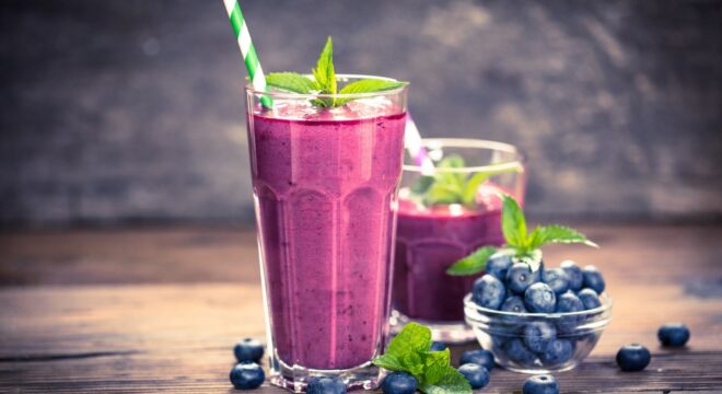 Frullato di Mirtilli e Banana con Aceto MelaMadre