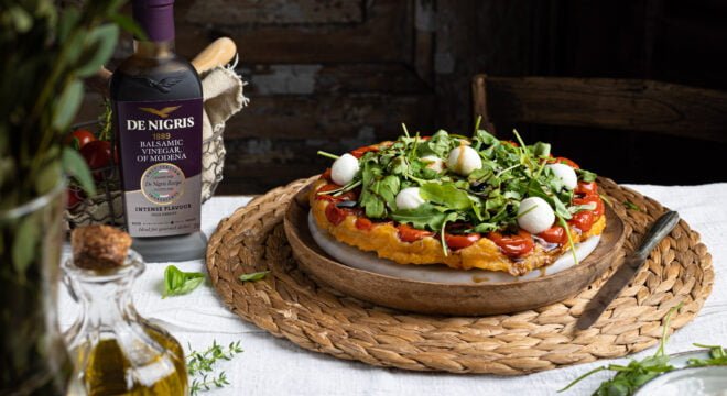 Confit Tomato, Mozzarella and Balsamic Tart