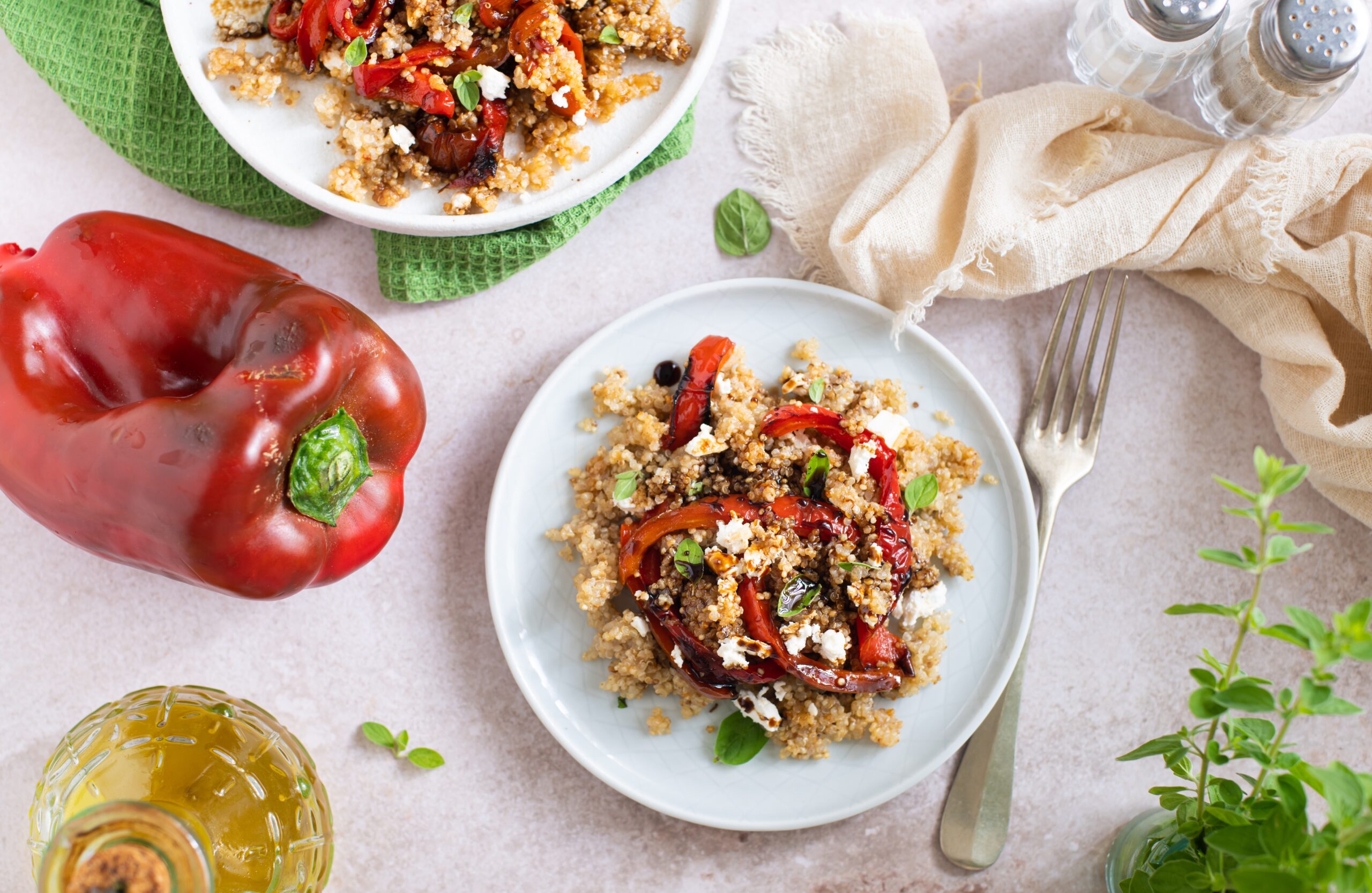 Grilled Red Peppers, Feta and Quinoa Salad De Nigris 1889