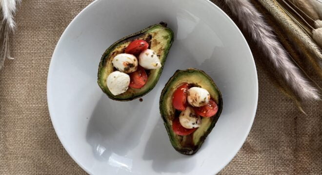 Avocado Caprese con Balsamico