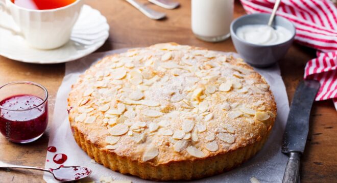 Bakewell Tart with Balsamic Strawberry Jam​