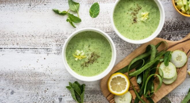 Chilled Cucumber and Mint Soup​