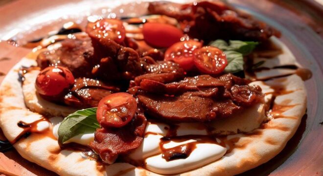 Piadina with Nduja, Stracchino and Slow Roasted Tomatoes​