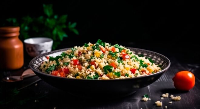 Vegetable Couscous with Apple Cider Vinegar​