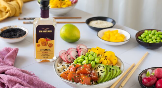 Poke bowl con Salmone e Fruttato al Mango