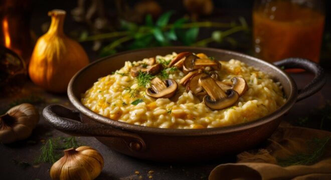 Pumpkin and Mushroom Risotto